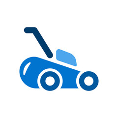 lawnmower icon on white background vector illustration
