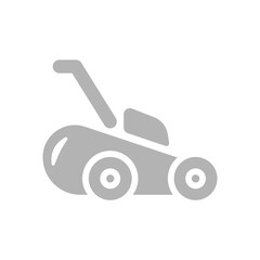 lawnmower icon on white background vector illustration