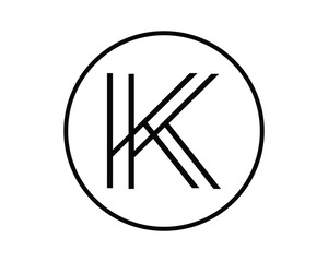 K letter vector creative design template elements 