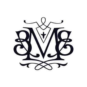 EME, 3ME capital letters. Creative luxury monogram logo design.