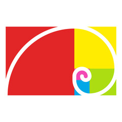 golden ratio flat icon