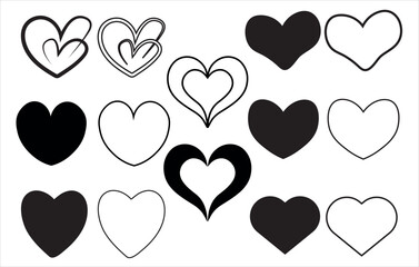 Free vector minimal line heart background with text space