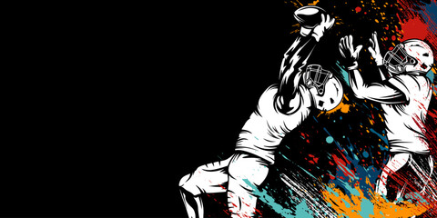 American football player. Quarterback isolated illustration. Football player vector. American football championship. Sport theme vector illustration.