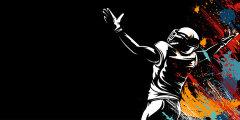 American football player. Quarterback isolated illustration. Football player vector. American football championship. Sport theme vector illustration.