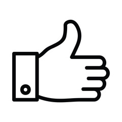 Like icon with hand showing thumbs up