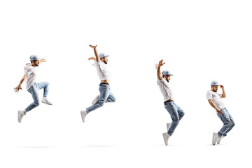 Male dancer in many poses