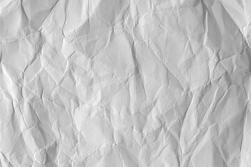 White crumpled paper background, texture old for web design screensavers. Template for various purposes or creating packaging. - obrazy, fototapety, plakaty