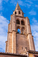 Fototapeta na wymiar Saint André de Montagnac church, in Hérault in Occitanie, south of France