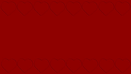 Red hearts on a red background. Card. Valentine's Day. Love. Image of a heart. Hearts. many hearts