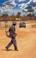 old african man in the village