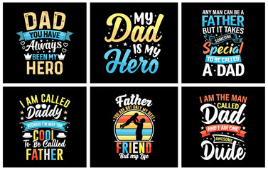 Father and Dad t shirt design Bundle, dad t shirt design set, Typography papa dad Father's Day t-shirt design, happy father's day t shirt, dad t shirt