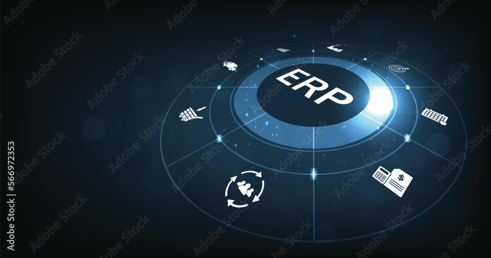 Poster extended producer responsibility (epr)concept.enterprise resource planning business and modern techn