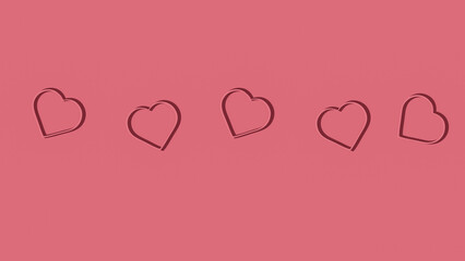 Pink hearts on a pink background. Card. Valentine's Day. Love. Image of a heart. Hearts. many hearts