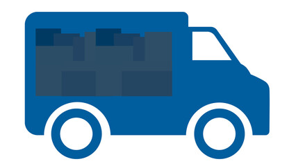 delivery truck icon for transportation apps and websites. Delivery. Blue. Blue truck. Delivery truck. Parcels