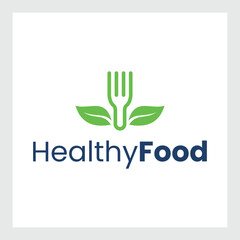 Healthy Food Logo Template.Fresh Food logo design template.