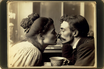 Late 19th century photography of lovers (AI generated)