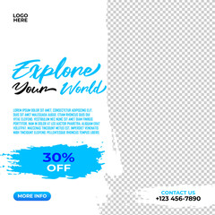 Social media post for travel