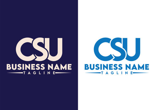 Letter CSU logo design vector template, CSU logo