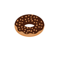 Chocolate peanut butter donut