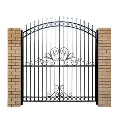 Forged gates by ornament.