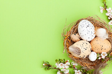 Easter eggs and cherry blossom