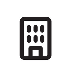 ビル　アイコン（線の太さ三種）