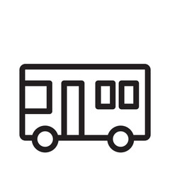 バス　アイコン（線の太さ三種）