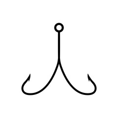 Fishing hook icon vector. Fishing illustration sign. fish symbol or logo.