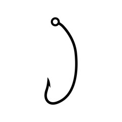 Fishing hook icon vector. Fishing illustration sign. fish symbol or logo.