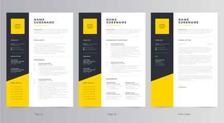 Resume Template, Professional Modern Resume Template, CV Template