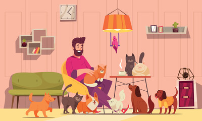 Cats and Dogs Cartoon