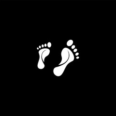 Fototapeta na wymiar Human Footstep Simple Logo Icon Ideas