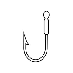Fishing hook icon vector. Fishing illustration sign. fish symbol or logo.