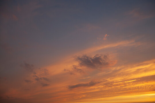 sunset in the sky