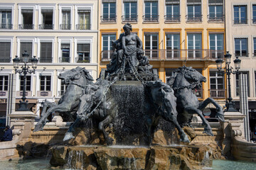 fontaine Bartholdi dans la ville de Lyon