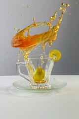 Tea Splash in a Cup