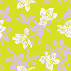 Obraz na płótnie Canvas Oriental Floral Seamless Pattern Design Background