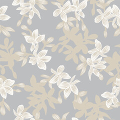 Oriental Floral Seamless Pattern Design Background