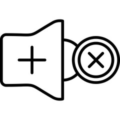 Obraz premium Mute Icon
