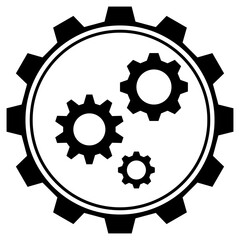  technician,gear,cog icon, concept icon technological progress.High tech illustration,vector  