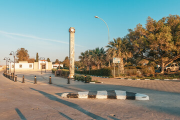 Naklejka premium Lighthouse in the old town of Paphos, Archaeological Park of Cyprus.