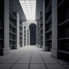 Empty warehouse created with AI