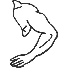 Muscle Mass Gain Vintage Illustration Vector