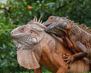 close up of iguana