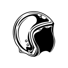 Motorcycle helmet on isolated background, Vector illustration.