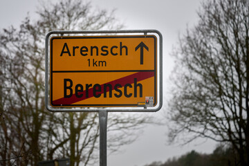 Place names in alphabetical order