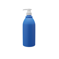 blue bath soap bottle  3d render