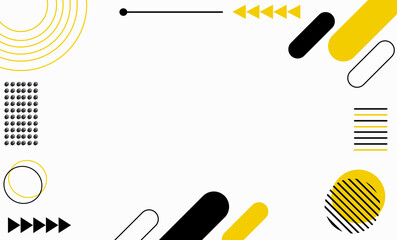 Flat geometric shapes background, abstract geometric vector