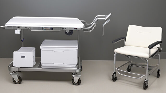 Hospital Tables, Instruments, Beds, Interiors, Devices