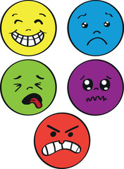 Icon faces emotions